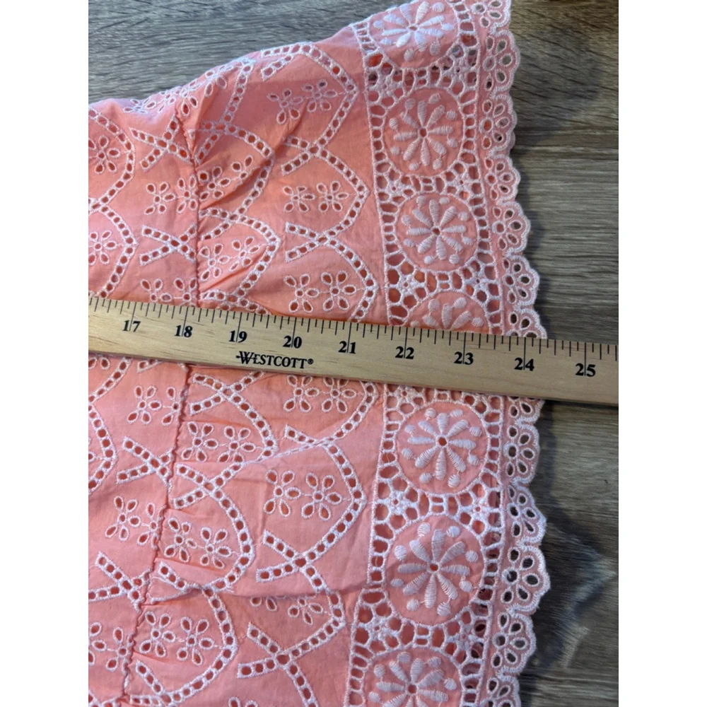 Lilly Pulitzer Keila Eyelet Top Size 6 Hyacinth Embroidered - Picture 8 of 13